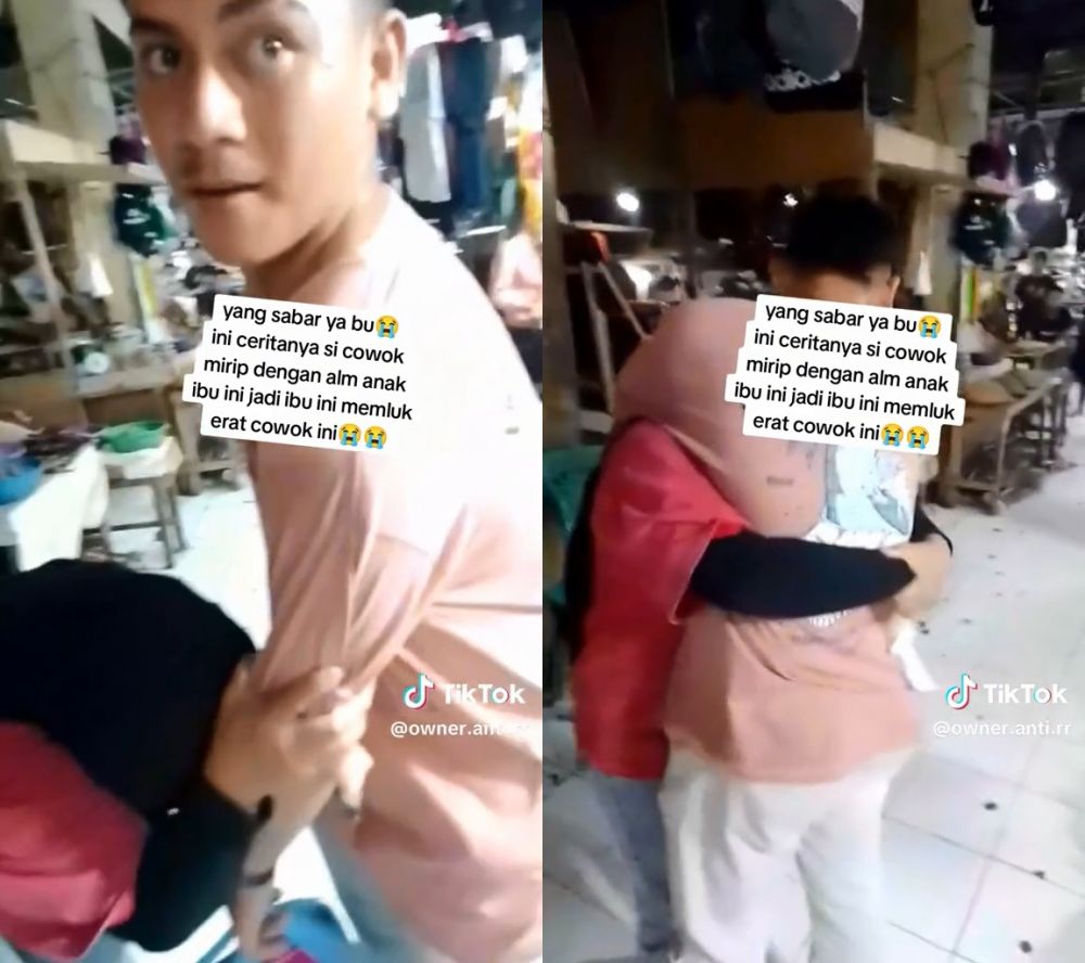 pria mirip anak yang sudah meninggal © TikTok