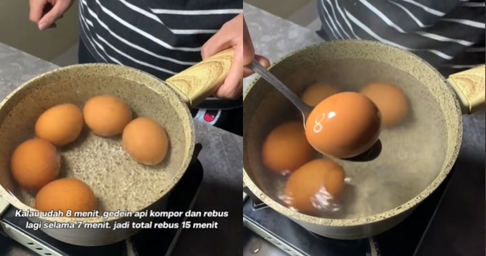 Bukan diberi garam, ini trik merebus telur agar mudah dikupas dan matang sempurna dalam 15 menit