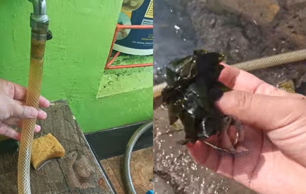 Trik mudah bersihkan noda lumut di selang air, cuma andalkan 1 alat dapur seharga Rp5.000