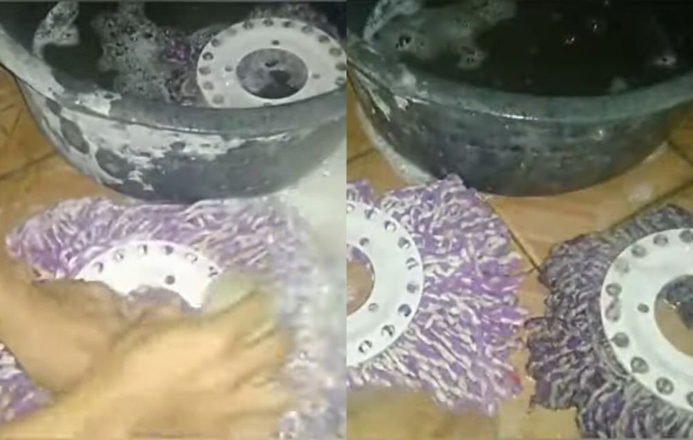 Tanpa pakai pemutih, ini cara mencuci kain pel dekil penuh kotoran jadi cerah seperti baru