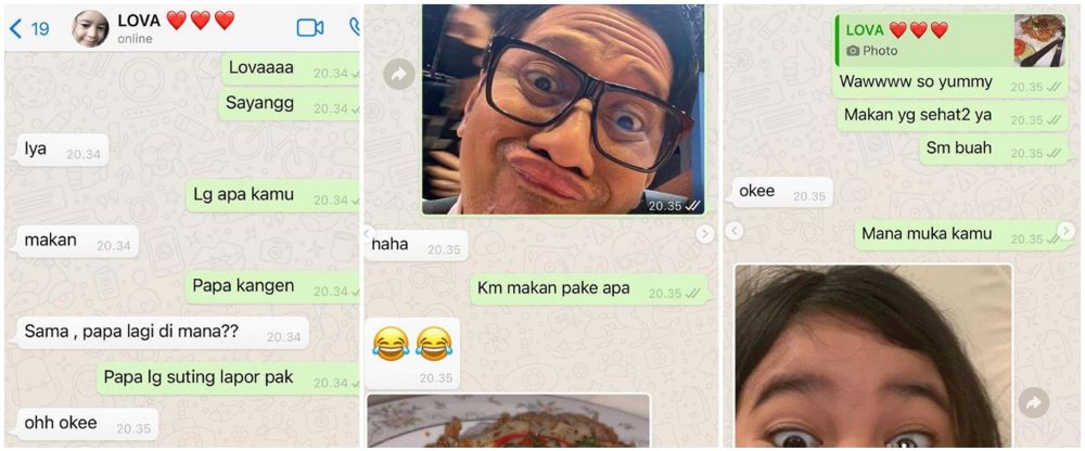 chat seleb dan anaknya yang jarang tersorot © berbagai sumber