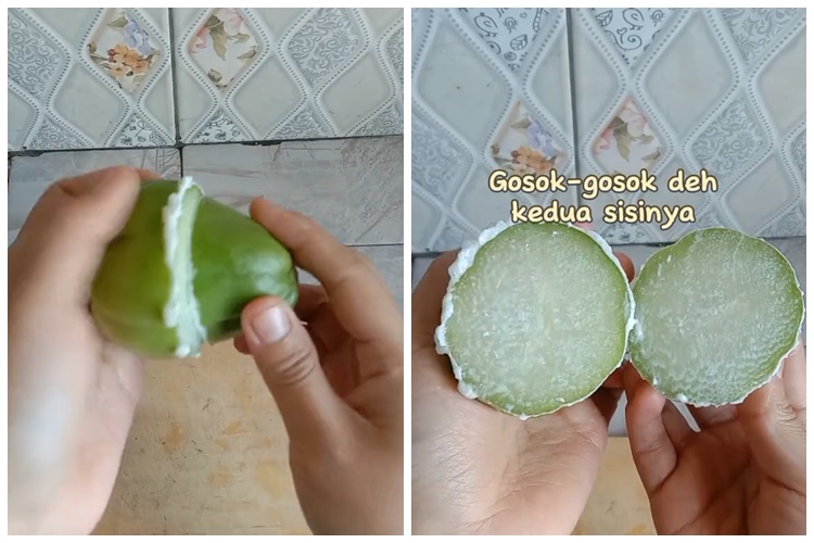 Nggak cukup direndam larutan garam, ini cara ampuh menghilangkan getah di labu siam