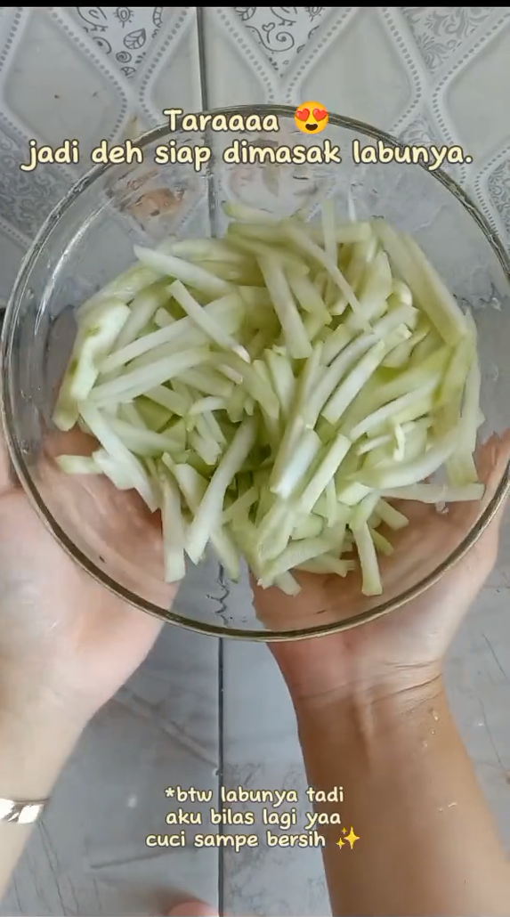 Nggak cukup direndam larutan garam, ini cara ampuh menghilangkan getah di labu siam