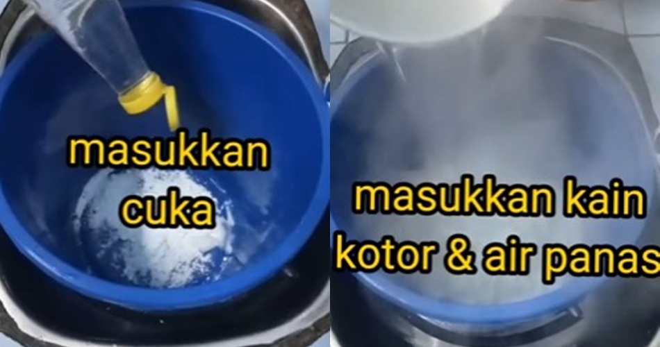 Tanpa disikat dan ditambah sitrun, ini trik mencuci serbet dapur dekil mengandalkan 3 bahan masak