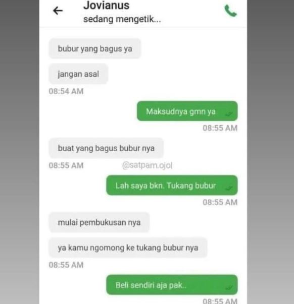 Chat lucu driver ojek online dapat kerjaan sampingan freepik.com