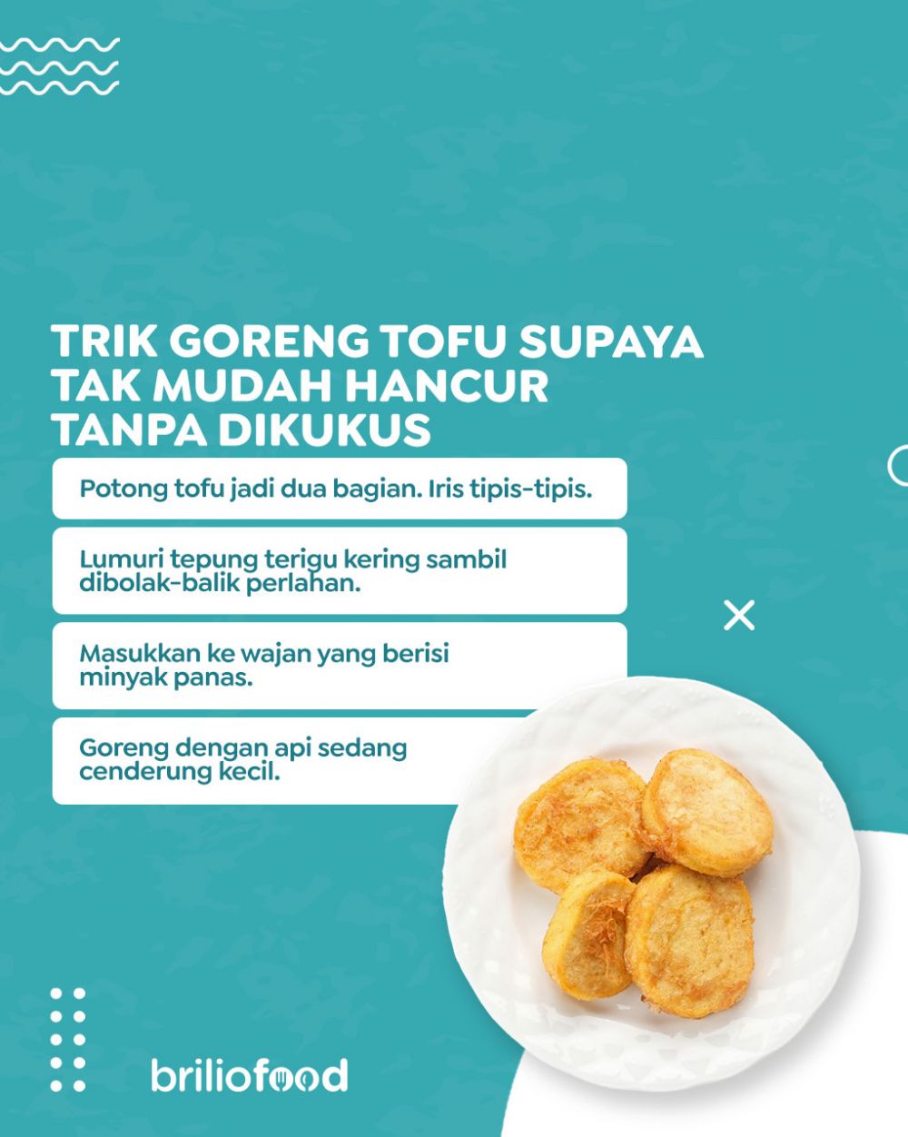 Tanpa perlu dikukus, begini trik menggoreng tofu supaya tidak mudah hancur