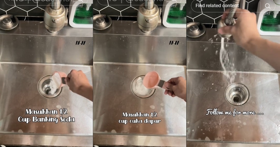 Bukan pakai soda api, ini trik agar wastafel tak gampang mampet mengandalkan 2 bahan dapur