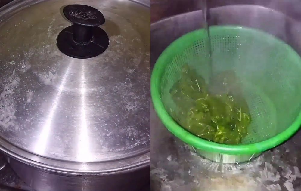 Trik merebus daun singkong agar empuk dan tetap hijau dalam 5 menit, cuma tambah 1 bahan dapur
