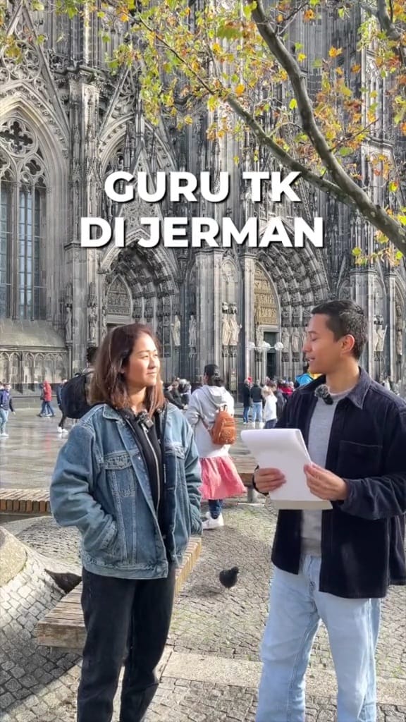 Wanita mirip chef Renatta ngajar TK © TikTok Wanita mirip chef Renatta ngajar TK © TikTok