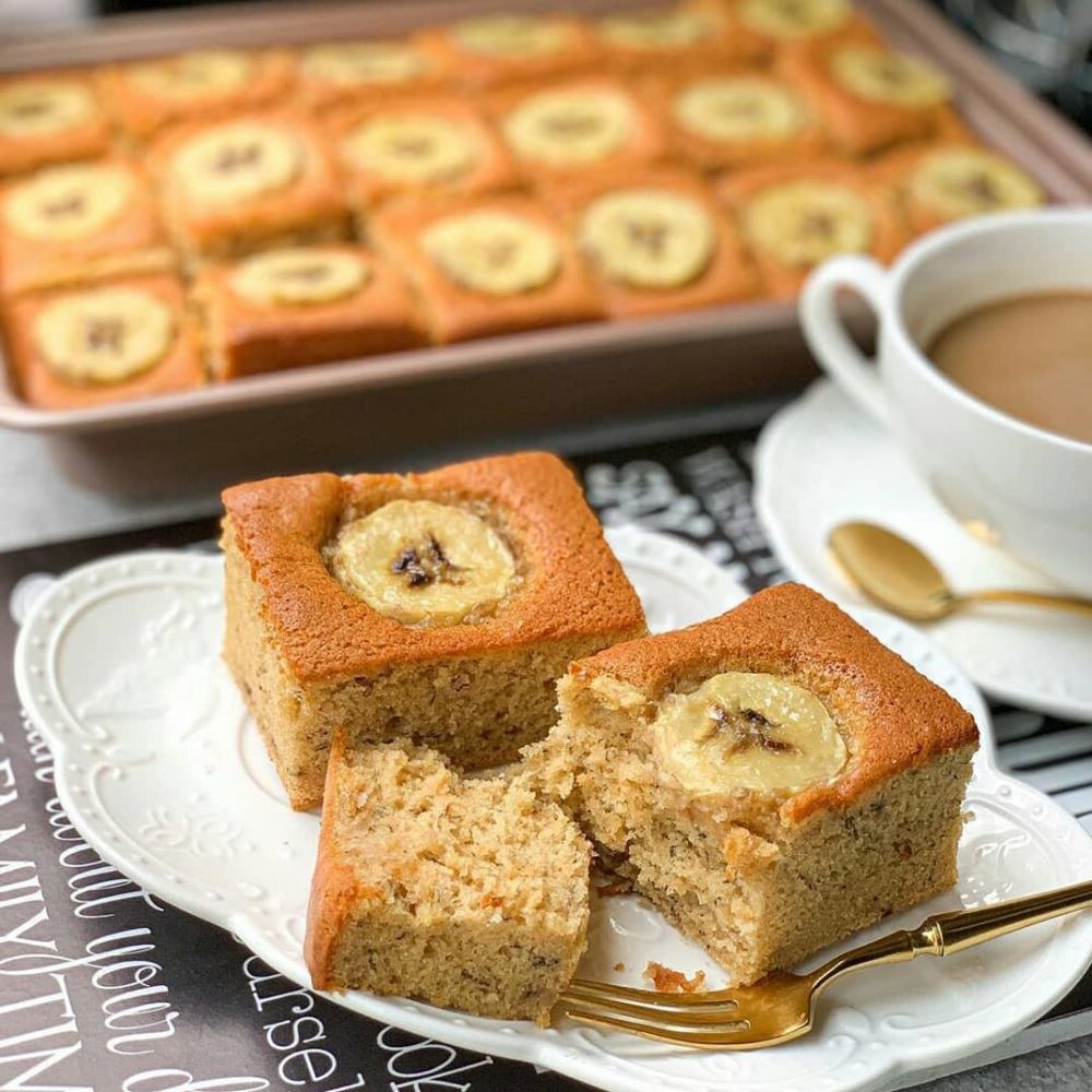31 Resep bolu pisang panggang, enak, lembut, dan antibantat