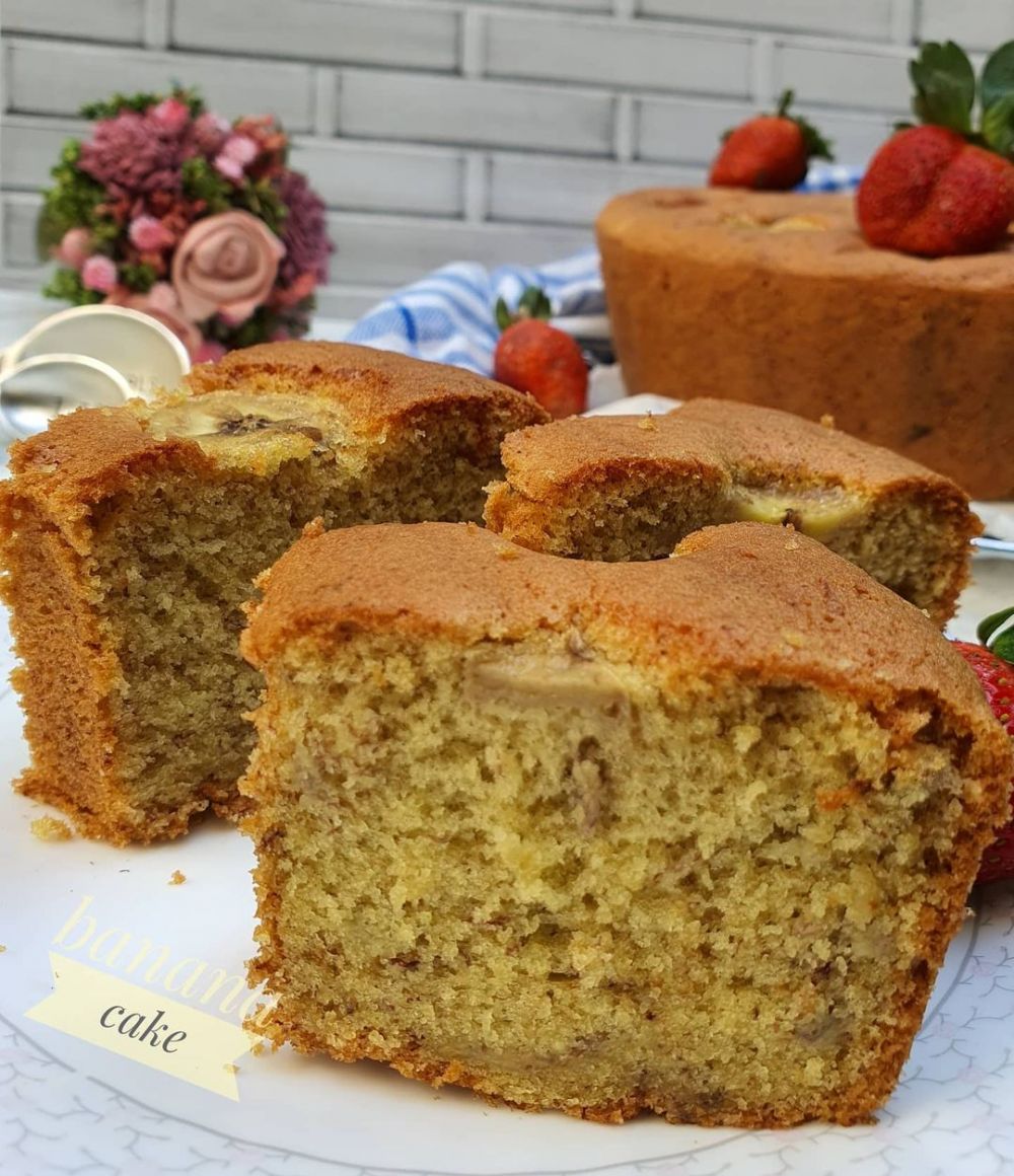 31 Resep bolu pisang panggang, enak, lembut, dan antibantat