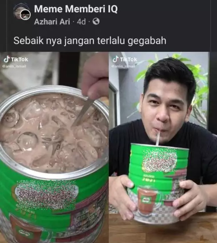 Potret kocak cara minum susu  Berbagai sumber