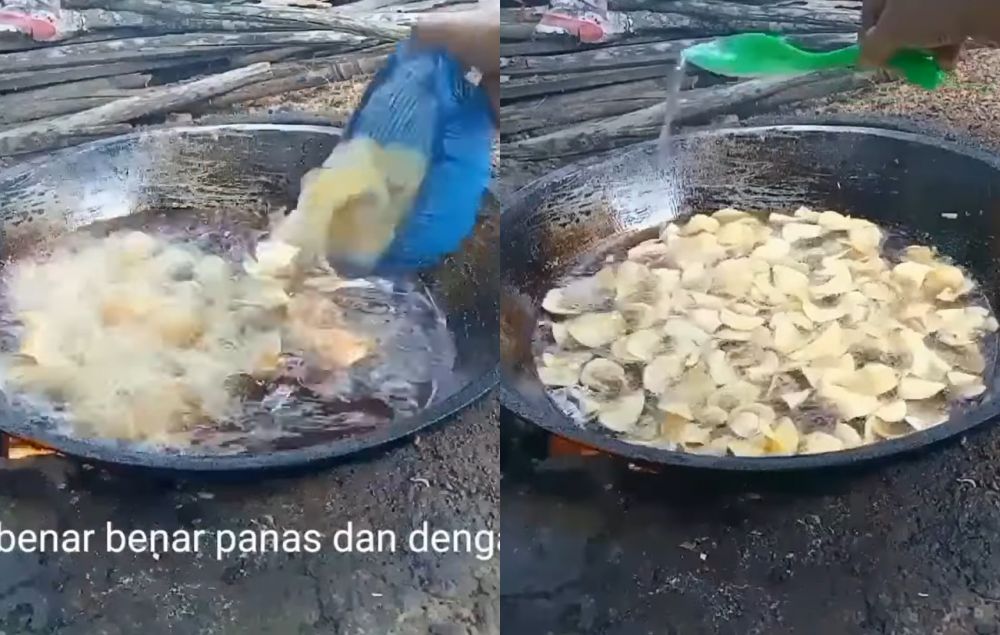 Trik bikin keripik singkong yang renyah dan tidak lengket saat digoreng, cukup tambah 2 bahan dapur