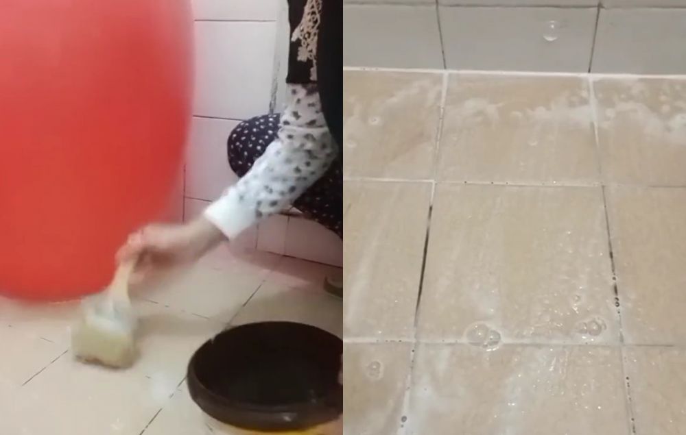 Hanya ditambah 1 bahan dapur, ini cara bersihkan noda kuning bandel keramik kamar mandi tanpa disikat