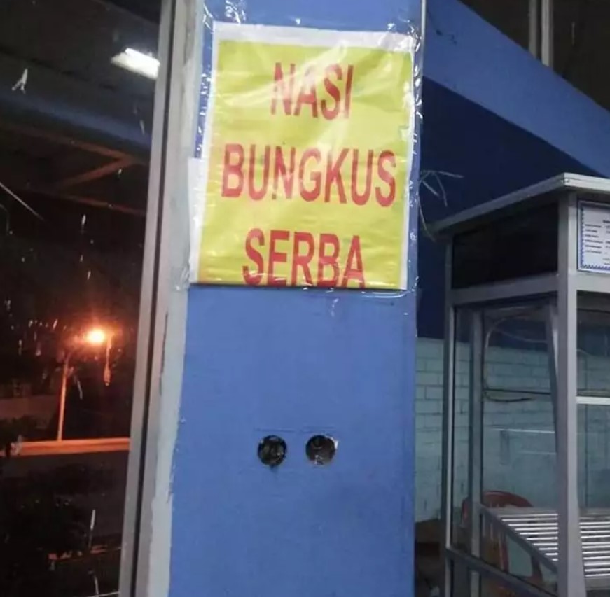 Tulisan warung bikin traveling  Berbagai sumber