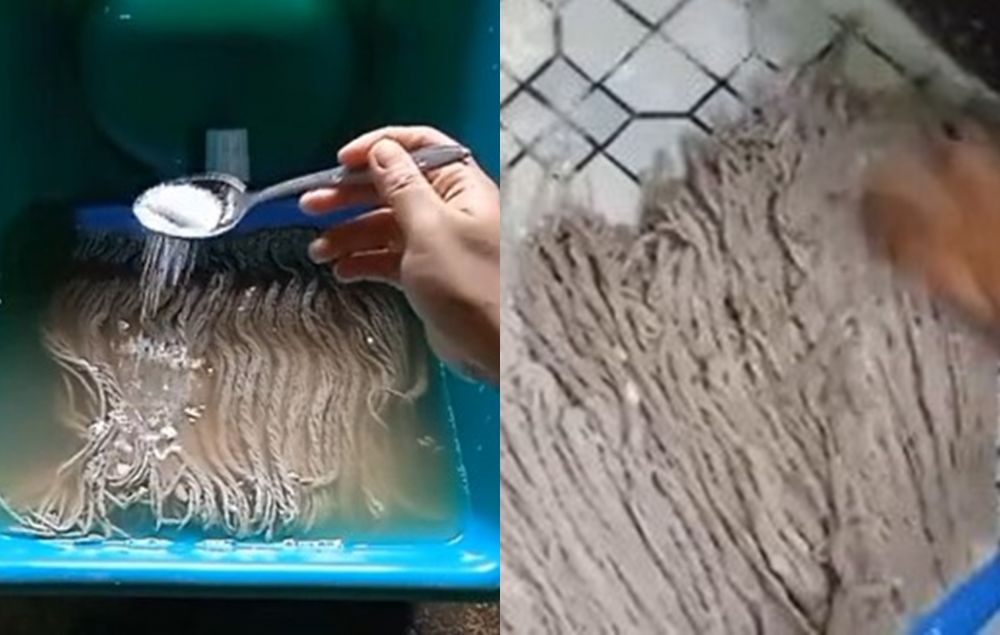 Cuma tambah 1 bahan masakan, ini cara mencuci kain pel buluk hitam agar putih & bersih seperti baru
