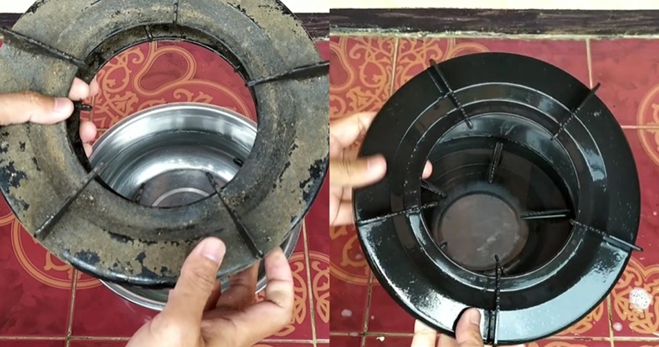 Tanpa air panas atau baking soda, ini trik enyahkan noda kerak di tungku kompor pakai 2 bahan dapur