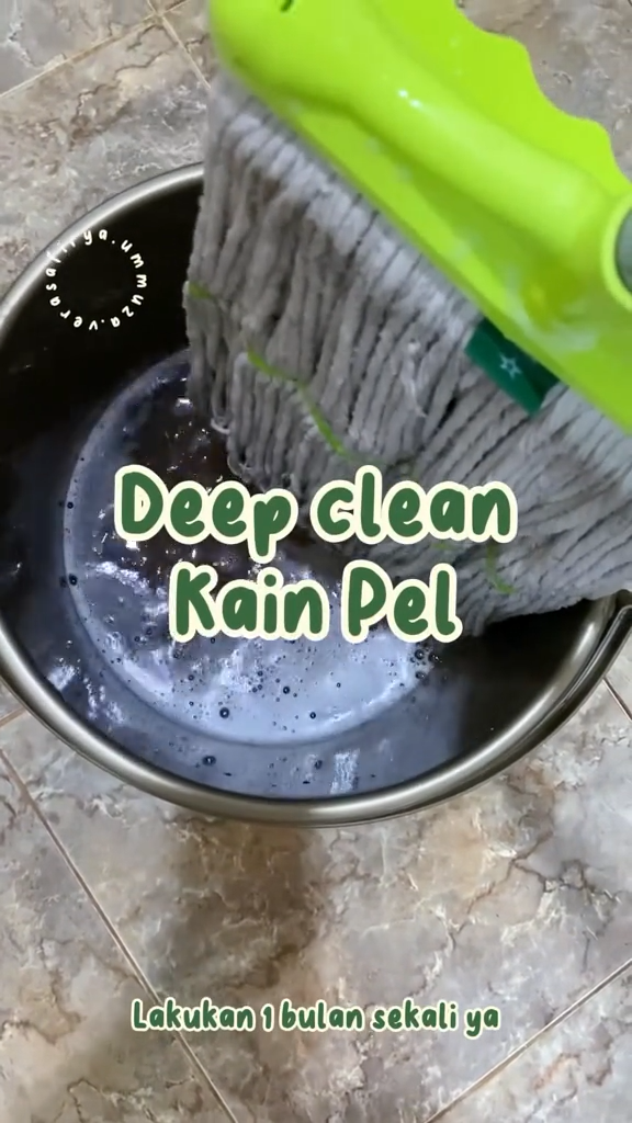 Tanpa perlu dikucek, ini cara mencuci kain pel yang hitam agar putih kembali cuma tambah 2 bahan dapur