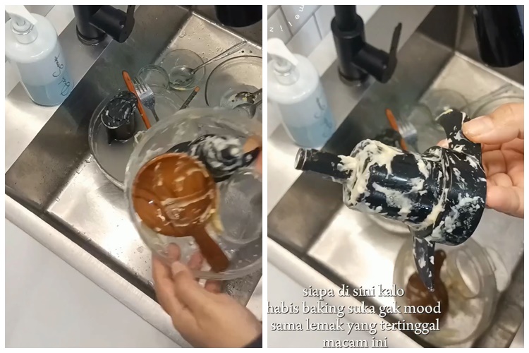 Tanpa air panas, ini trik bersihkan alat baking berminyak agar kesat lagi cuma pakai 2 bahan dapur