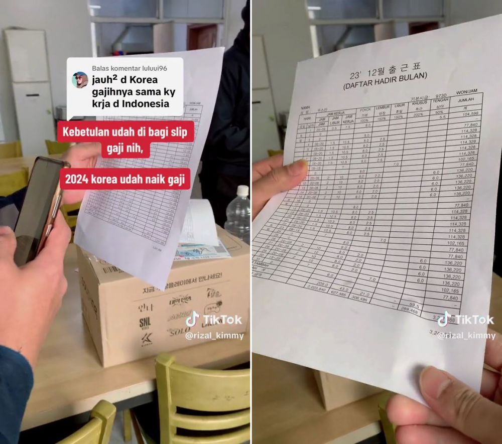 gaji korea sama kayak indonesia © TikTok