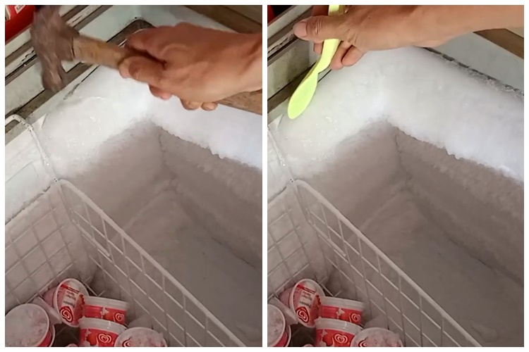 Tanpa kipas angin dan disiram air garam, ini cara cepat bersihkan bunga es di freezer