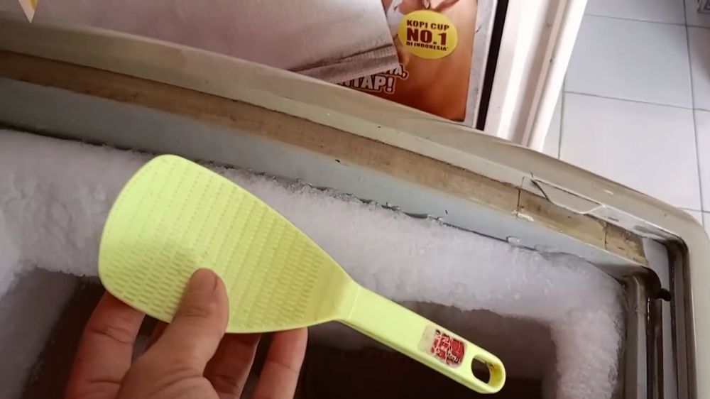 Tanpa kipas angin dan disiram air garam, ini cara cepat bersihkan bunga es di freezer