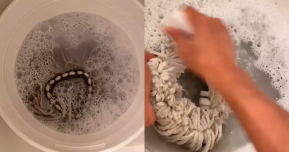 Jangan cuma direndam bahan pemutih, ini trik memutihkan kain pel dekil pakai tambahan 1 bahan dapur