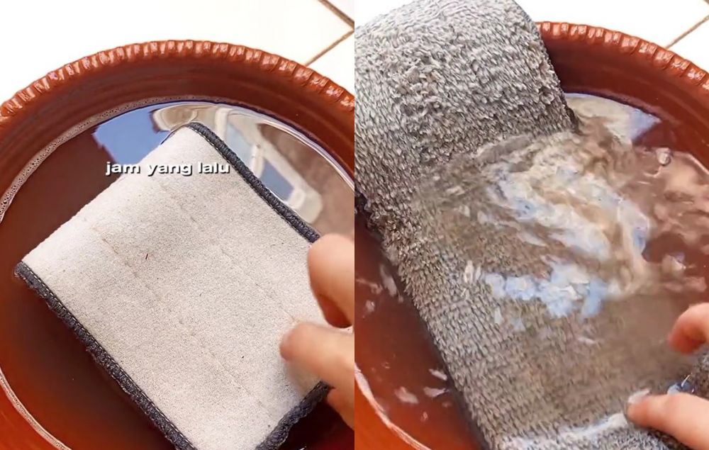 Tanpa direndam semalaman, ini trik mencuci kain pel dekil jadi bersih kesat tambah 1 bahan dapur
