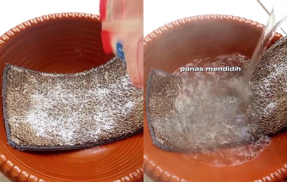 Tanpa direndam semalaman, ini trik mencuci kain pel dekil jadi bersih kesat tambah 1 bahan dapur