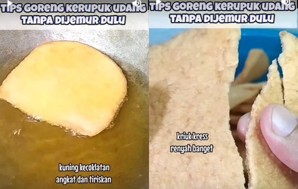 Tak perlu dijemur, ini cara menggoreng kerupuk udang agar hasilnya mekar dan renyahnya awet