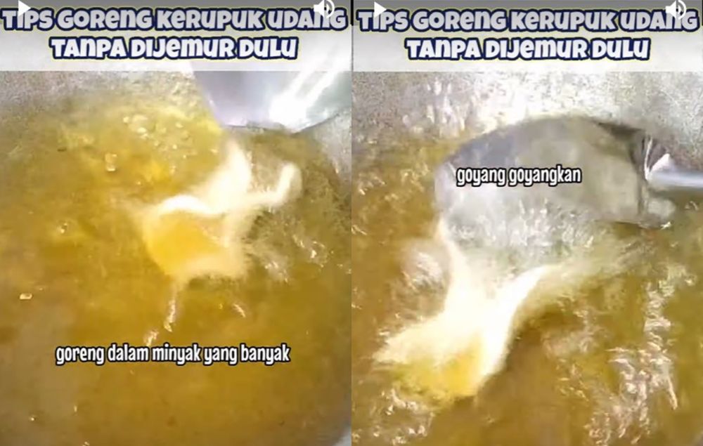 Tak perlu dijemur, ini cara menggoreng kerupuk udang agar hasilnya mekar dan renyahnya awet