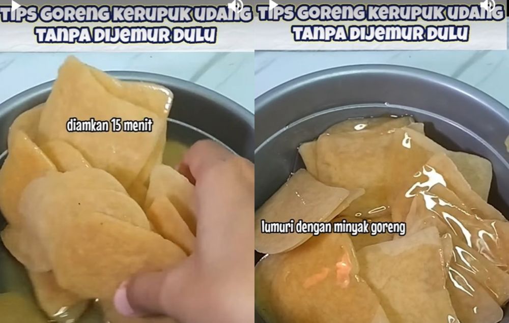 Tak perlu dijemur, ini cara menggoreng kerupuk udang agar hasilnya mekar dan renyahnya awet