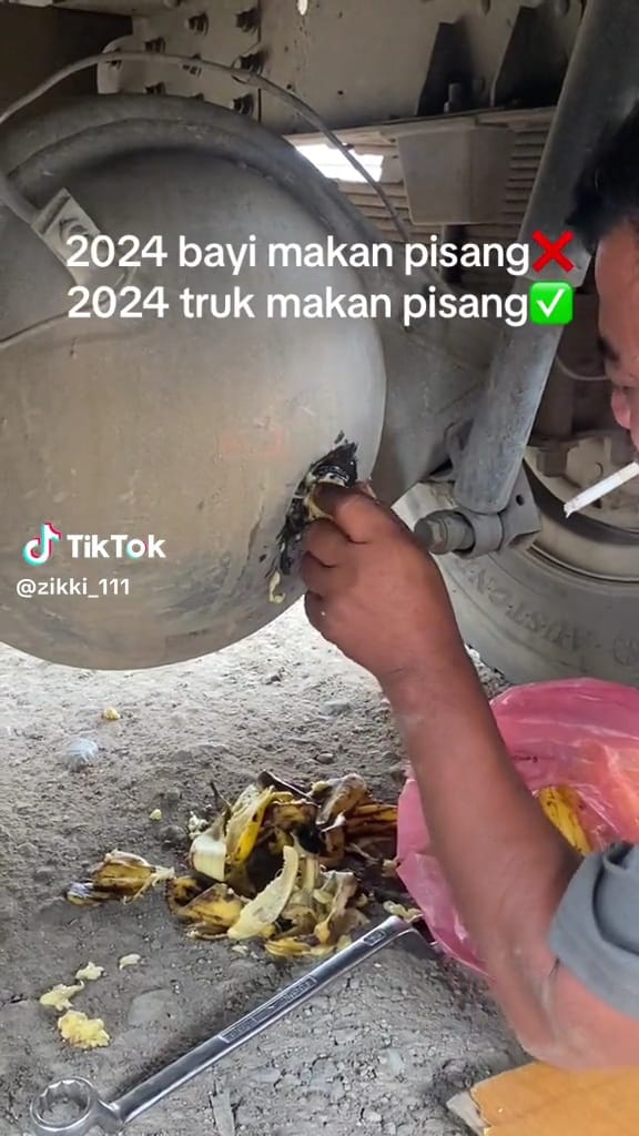 Gardan dikasih pisang © TikTok Gardan dikasih pisang © TikTok