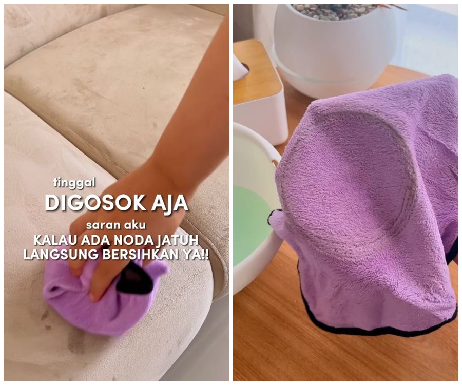 Tanpa disikat atau dijemur, ini trik bersihkan sofa kusam yang penuh noda pakai 1 alat dapur