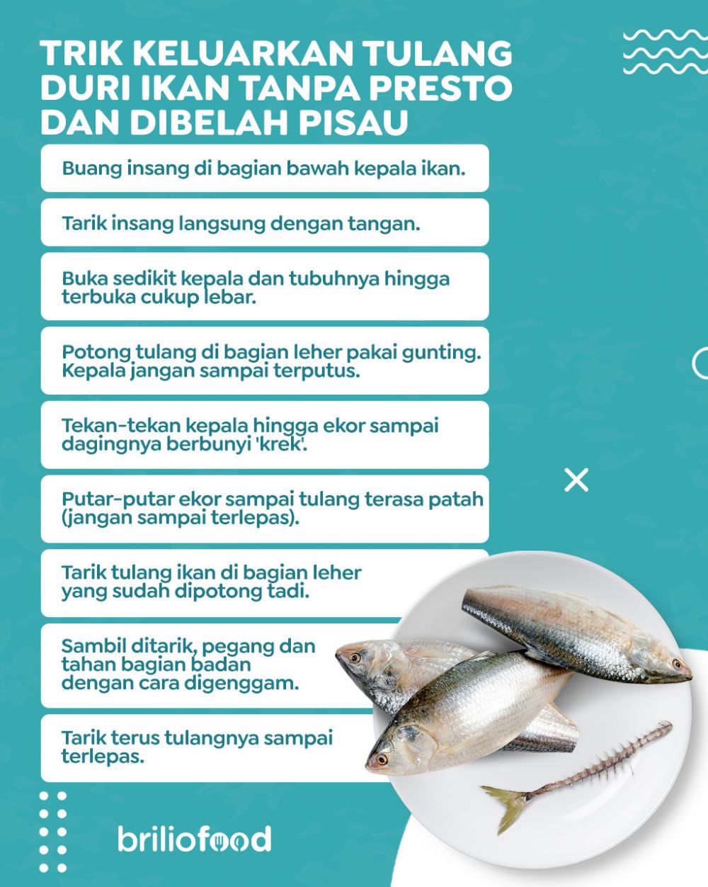 Tanpa dipresto dan dibelah pakai pisau, trik keluarkan tulang duri ikan ini bikin dagingnya tetap utuh