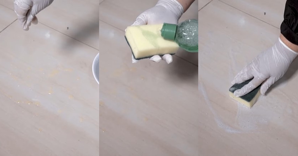 Tanpa ditaburi tepung, ini trik bersihkan tumpahan minyak di lantai cukup pakai 1 bahan dapur
