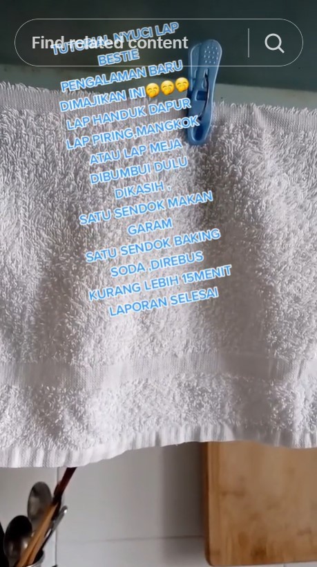 Tanpa detergen, ini trik cuci handuk dapur kumal agar bersih dalam 15 menit pakai 2 bahan dapur