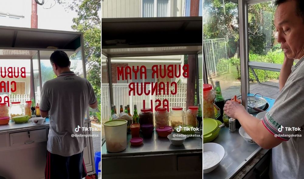 pemain sketsa jadi tukang bubur © TikTok