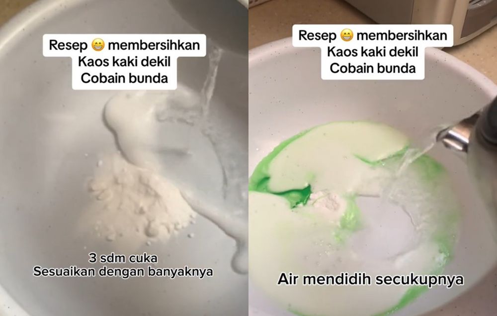 Tak perlu disikat, ini trik mencuci kaus kaki putih dekil agar bersih lagi pakai 3 bahan dapur