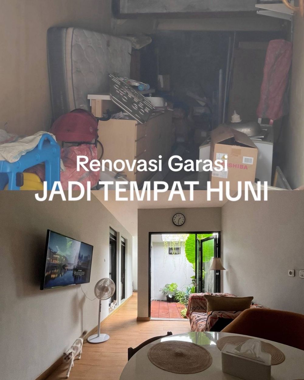 gudang jadi rumah keren © TikTok