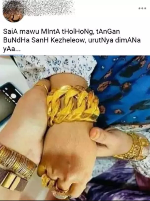 pamer perhiasan bikin ilfeel  Berbagai sumber