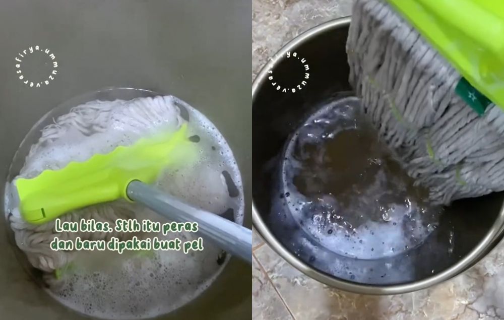 Trik mencuci kain pel agar kesat dan bersih lagi, cukup tambah 2 bahan dapur