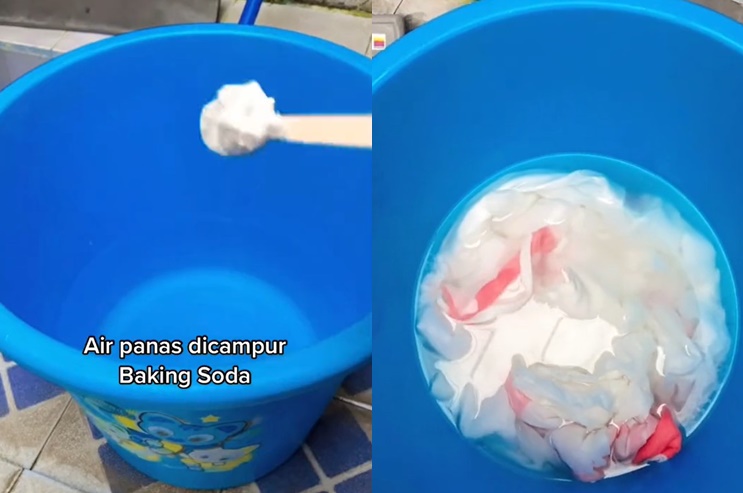 Tanpa disikat, ini trik hilangkan noda bintik hitam akibat jamur di mukena cuma tambah 1 bahan dapur