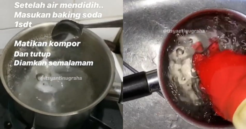 Bukan dioles pasta gigi, ini cara bersihkan noda kerak di luar dan dalam panci pakai 2 bahan dapur