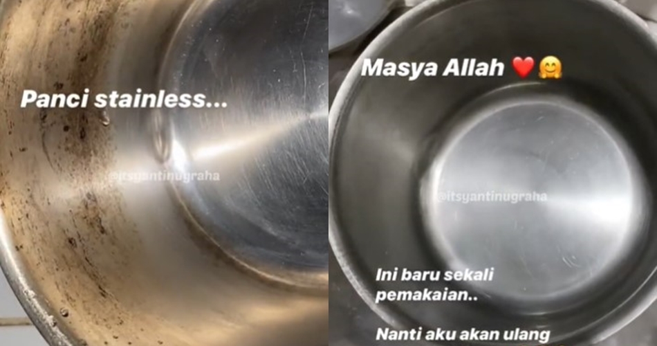 Bukan dioles pasta gigi, ini cara bersihkan noda kerak di luar dan dalam panci pakai 2 bahan dapur