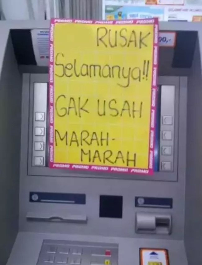 atm bikin senyum kesal Berbagai sumber