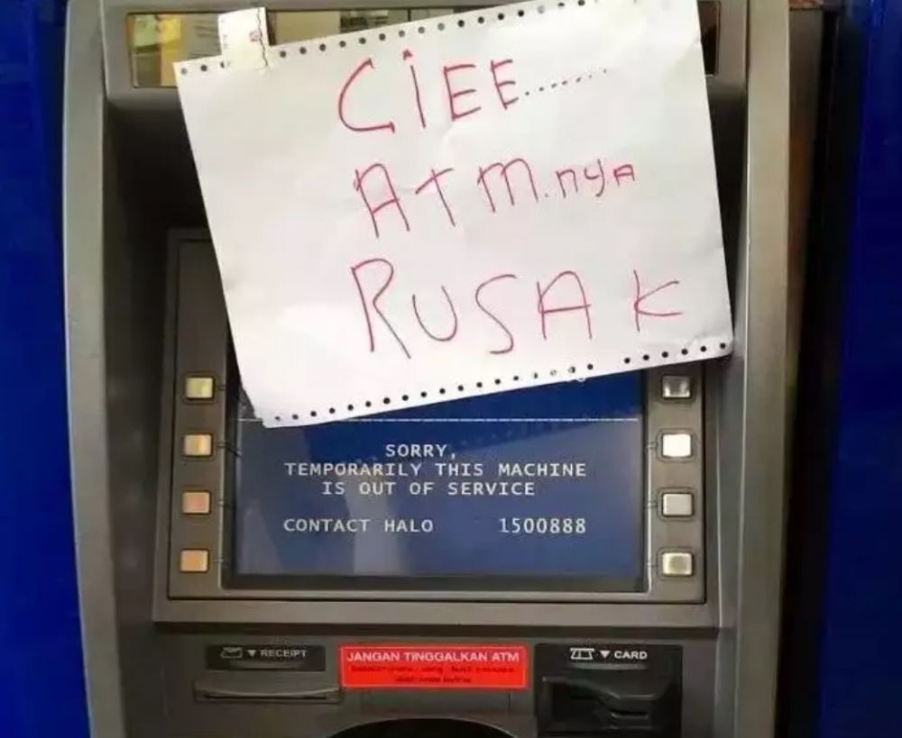 atm bikin senyum kesal Berbagai sumber