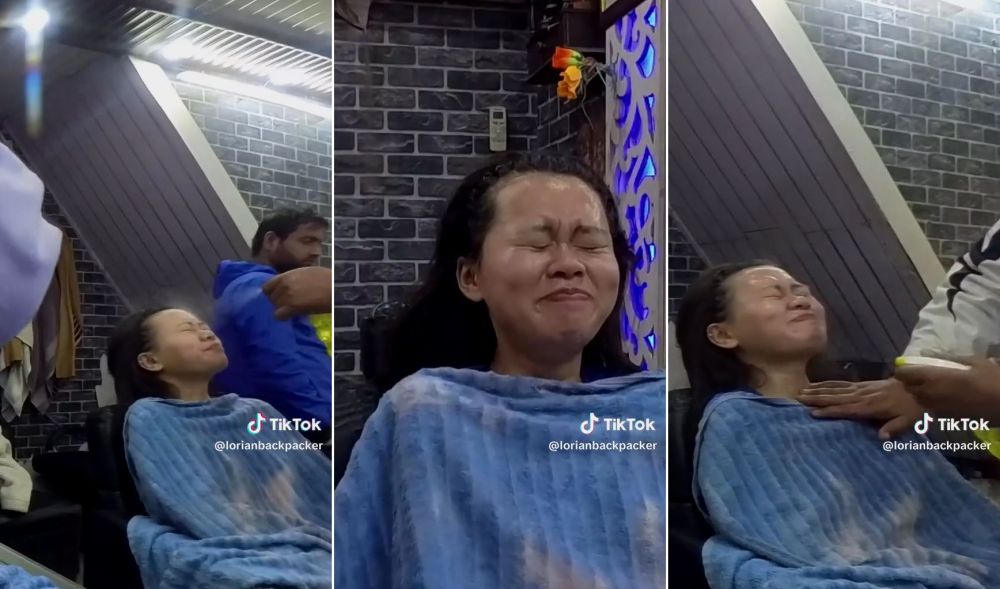 Momen turis Indonesia coba treatment nyalon di India, muka diubek-ubek kaya adonan bikin tercengang