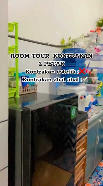 kontrakan 2 petak dapur jadi satu kamar © TikTok