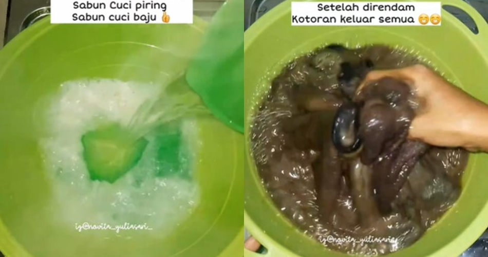 Tanpa direndam cuka, ini cara mencuci serbet berjamur kehitaman cukup tambah 1 bahan dapur